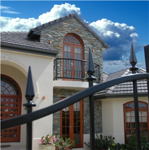Slate Veneer, Ledge Stone Wall Cladding, Oyster Beige Slate Wall Cladding