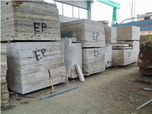 Italian Glaucas Travertine Blocks, Travertino Glaucas Travertine Block