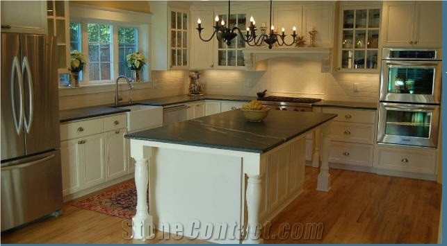 Black Galaxy Soapstone Kitchen Countertop