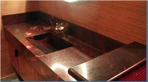 Red Fire Granite Bathroom Vanity Top