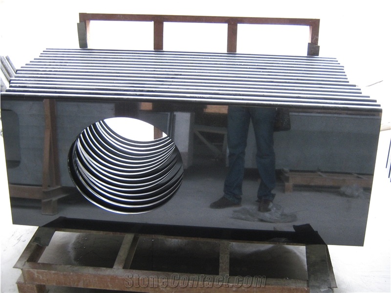 Absolute Black Granite Prefabricated Countertop, China Absolute Black Granite Countertop