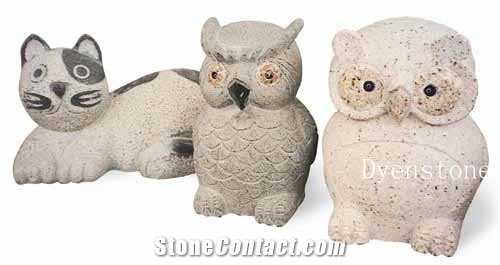 G682 Garden Decoration Animal Carving Stone,China Yellow Granite Sculpture, Statue