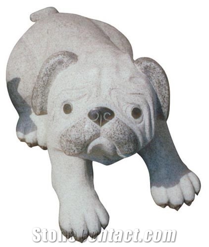 G682 Garden Decoration Animal Carving Stone,China Yellow Granite Sculpture, Statue