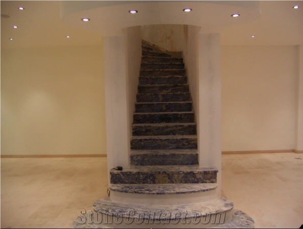 Blue Sodalite, Sodalite Royal Blue Stair Steps And Riser