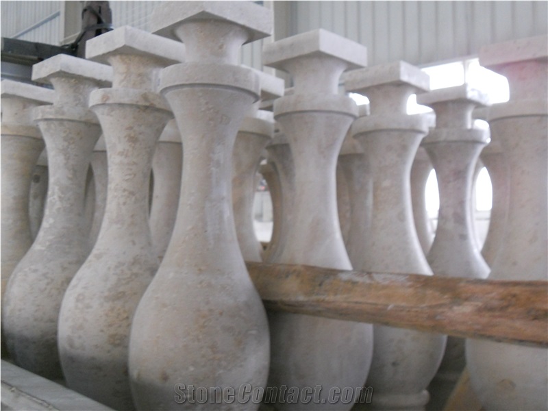 Jura Limestone Balustrade, Jura Beige Limestone Balustrade