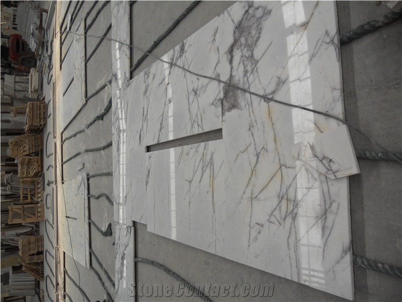 Snow Plum Marble Tiles, Italy Lilac Marble
