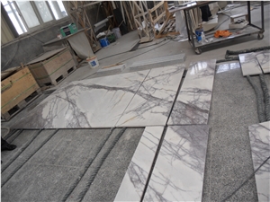 Snow Plum Marble Tiles, Italy Lilac Marble