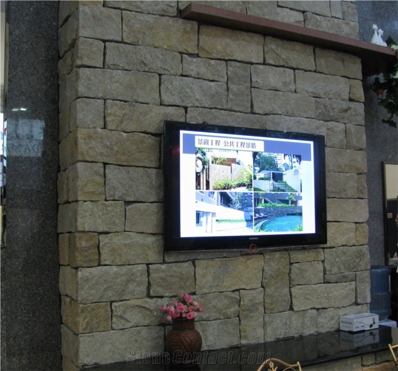 Beige Slate Natural Stone Wall Tiles