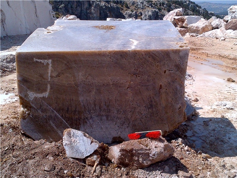 Brown Onyx Blocks and Slabs, Onice Miele Nuvolato Brown Onyx Block