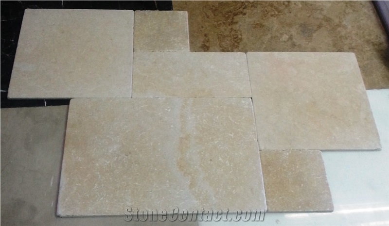 Jerusalem Gold Pattern Limestone Tiles & Slabs, Beige Limestone Tiles & Slabs