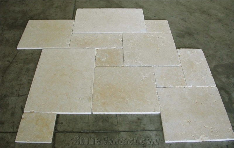 Jerusalem Gold Pattern Limestone Tiles & Slabs, Beige Limestone Tiles & Slabs