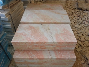 Jerusalem Red Limestone Stairs & Steps, Beige Israel Limestone Stairs Risers