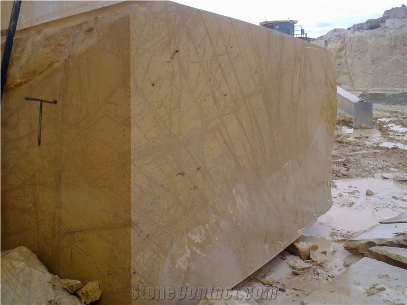 Amarillo Triana Marble Blocks, Spain Yellow