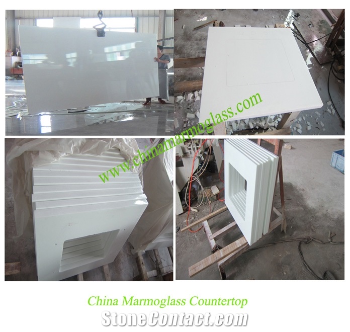 Crystallized Glass Kitchen Top Marmoglass Countert