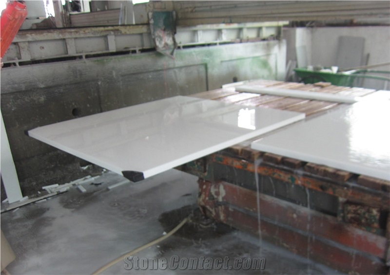 Super White Thassos Glass Crystallized Stone