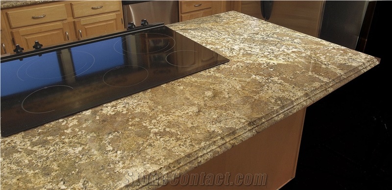Juparana Pompeii Granite Full Bullnose Edge Counte