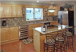 Juparana Pompeii Granite Full Bullnose Edge Counte