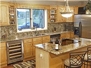 Juparana Pompeii Granite Full Bullnose Edge Counte
