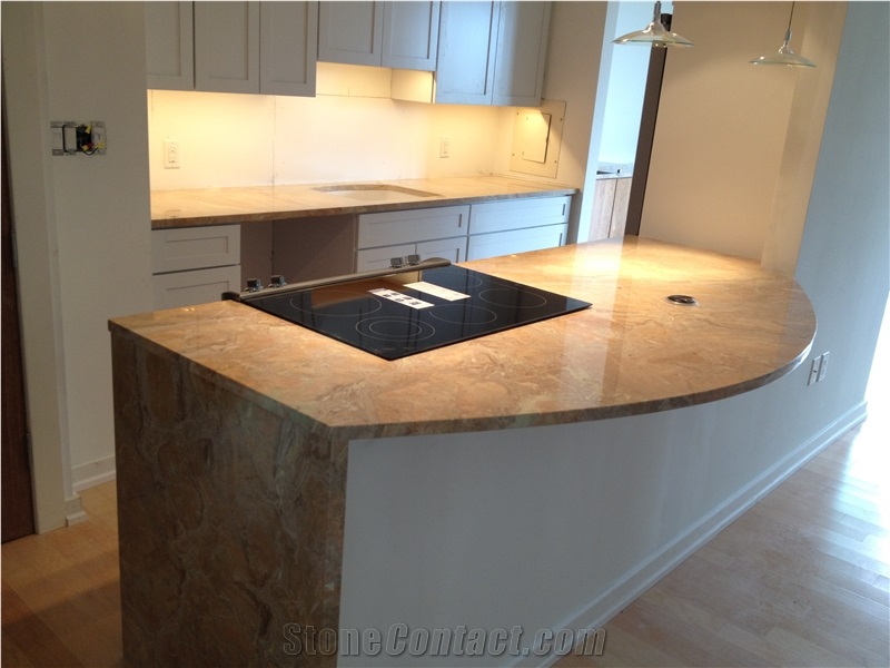 Breccia Oniciata Yellow Marble Countertop