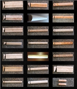 Honed Durango Paredon Travertine Chair Rail Mouldi, Durango Paredon Beige Travertine Chair Rail