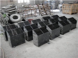 China Black Granite Grave Marker, Shanxi Black Granite Grave Marker
