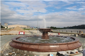 Multicolor Red Granite Big Fountain