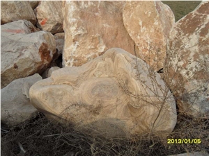 Natural Garden Stone, Beige Onyx Garden Stone