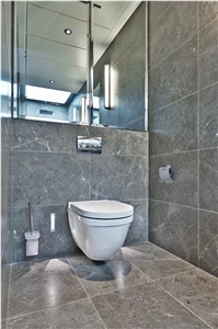 Nordic Grey Marble Bathroom Design