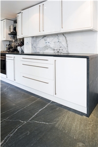 Pietra Cardosa Worktops Floors,Calacatta Marble Sp, Pietra Del Cardoso Grey Sandstone Kitchen Design