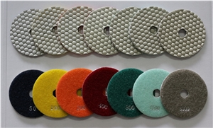 3"4"5"Hexagon Dry/ Wet Polishing Pads for Marble Granite Engineered Stone, Fast Polishing,Diamond Stone Pads