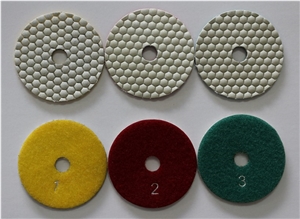 3steps Dry/Wet Polishing Pads, Fast Polishing for Granite, Marble, Nature Stone,3position Hexagon Type