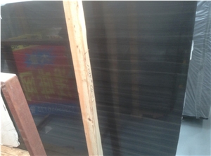 China Black Wood Grain Marble Slab