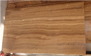 China Wood Yellow Marble Slab
