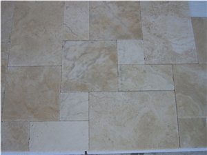 Light Beige Travertine Tile Pattern Set