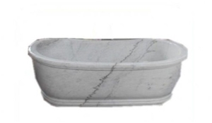 Moon White Marble Solid Bathtub