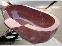 Solid Stone Bathtub(Red Marble)