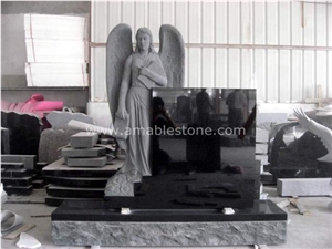 Absolute Black Granite America Tombstone