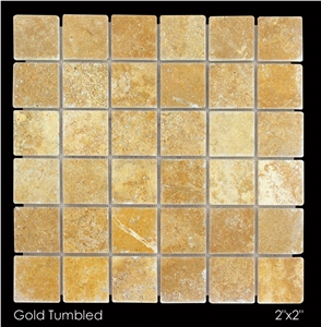 Gold Travertine Tumbled Mosaic, Salem Gold Yellow Travertine Tumbled Mosaic Gold Travertine Tumbled Mosaic, Salem Gold Yellow Travertine Tumbled Mosaic