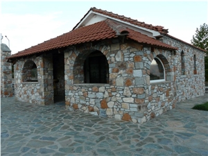 Sandstone Building Wall, Masonry, Czaple Beige Sandstone Masonry