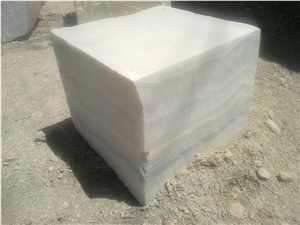 White Persian Snow Onyx Block