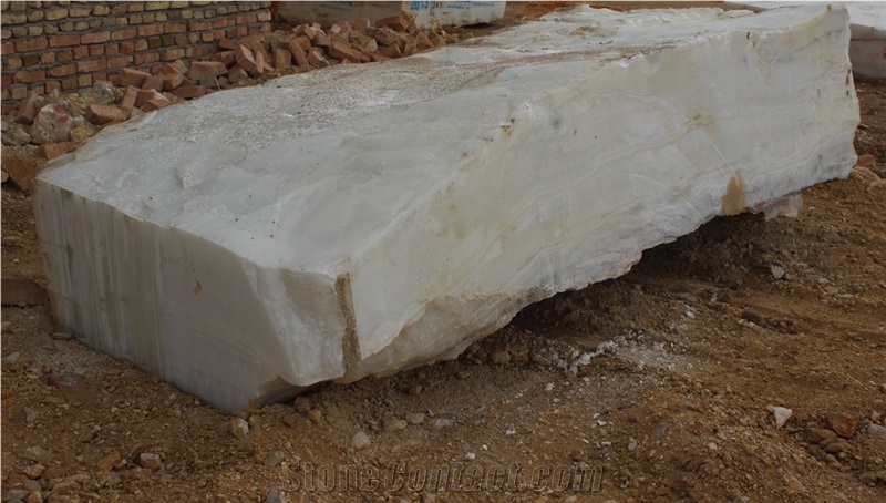 White Persian Snow Onyx Block