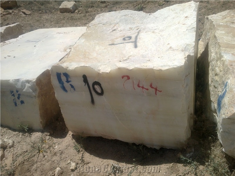 White Persian Snow Onyx Block