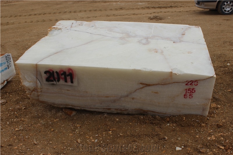 White Persian Snow Onyx Block