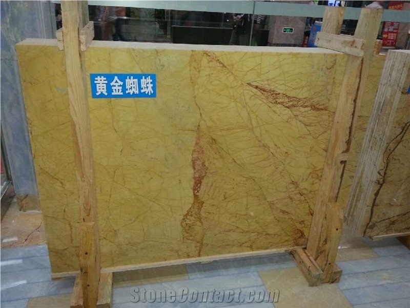 Golden Spider Marble, Drama Gold Marble Slabs & Tiles