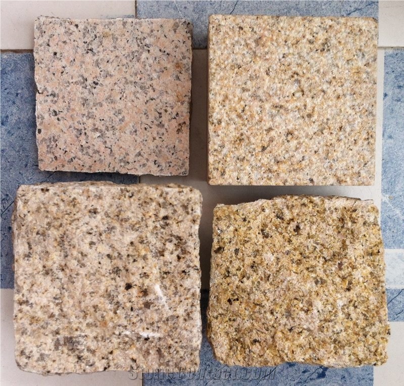 Zhangpu-Rust Yellow Granite Paving Stone,Cube Ston