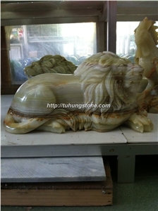 Light Green Onyx Animal Artifacts, Handcrafts