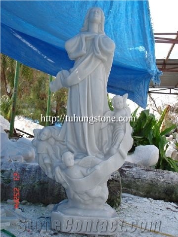 Lord Statues, Jesus Christ Statues, Pure White Marble Statues