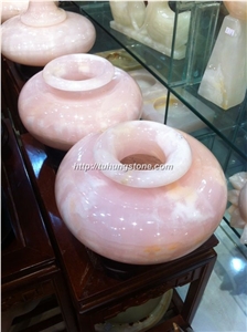 Pink Onyx Flower Vases