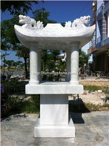 Pure White Marble Temple Statues, Milk White Marble Statues
