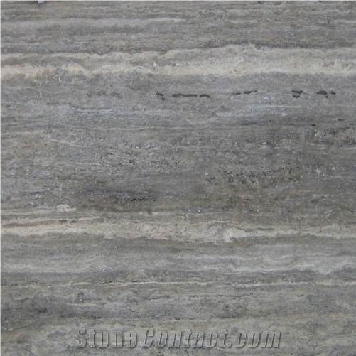 Travertine Silver Travertine Pavers Tiles , Titanium Grey Travertine Tiles